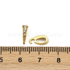 304ステンレススチールラインストーンペンダントベイル  イオンプレーティング（ip）  手動研磨  18KGP本金メッキ  10x5x3mm  穴：1.5mm  内径：5x2.4mm&nbsp;STAS-P415-31G