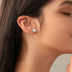 4 Pairs 2 Colors Iron Round Stud Earrings&nbsp;EJEW-HY0001-57