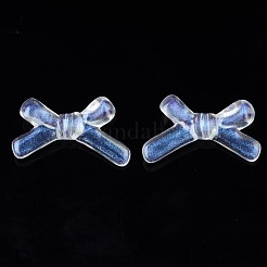 透明なアクリルビーズ  グリッターパウダー  蝶結び  透明  19x32.5x6mm  穴：1.8mm  約400個/500g&nbsp;OACR-N008-077