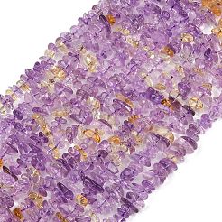 天然石アメトリンビーズ連売り  チップ  5~8mm  穴：1mm  15.94~ 16.34インチ（40.5~41.5cm）&nbsp;G-C250-02