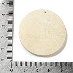 ウッドペンダント  フラットラウンド  蟹座  40x39x6mm  穴：1.6mm&nbsp;WOOD-K011-01I