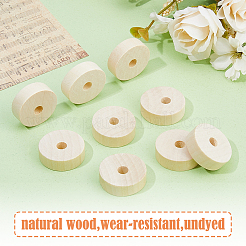 40Pcs Natural Wood Beads&nbsp;WOOD-DC0001-28