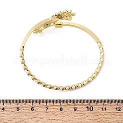 Eye Theme Brass Micro Pave Cubic Zirconia Cuff Bangles for Women&nbsp;BJEW-F526-01A-G
