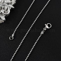 Non-Tarnish 304 Stainless Steel Ball Chain Necklaces&nbsp;NJEW-F249-02P