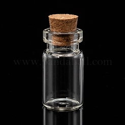 ガラス希望瓶ビーズ容器  コルクボトル  透明  13x23mm  内径：13mm  タンピオン：0.7x0.5~0.65cm  ボトルネック：直径0.85cm  容量：2.5ml（0.08液量オンス）&nbsp;X-CON-Q014