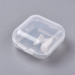 Diyクリスタルエポキシ樹脂材料充填  クリスマスのトナカイ/クワガタ  ディスプレイ装飾用  透明ボックス付き  ホワイト  15x16x10mm  箱：約3.8x3.5x1.8cm&nbsp;X-DIY-WH0152-84E-01