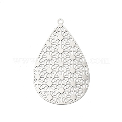 Rack Plating Brass Filigree Pendants&nbsp;KKC-K001-10P