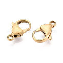 304 Stainless Steel Lobster Claw Clasps&nbsp;X-STAS-T065-17mm-34G