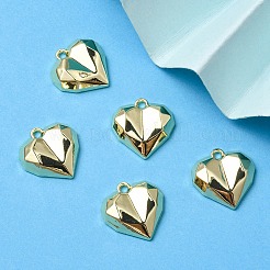 ラックメッキ合金ペンダント  カドミウムフリー＆鉛フリー＆ニッケルフリー  ハートチャーム  ライトゴールド  18x17x4.5mm  穴：1.5mm&nbsp;FIND-YW0001-92A