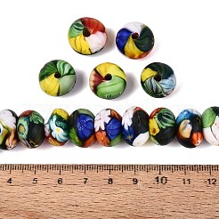 Handmade Millefiori Glass Rondelle Beads&nbsp;LA-N001-04B