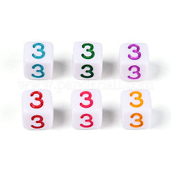 Opaque Acrylic European Large Hole Beads&nbsp;SACR-N020-01A-04