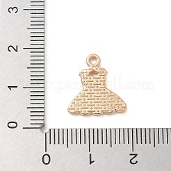 合金エナメルチャーム  ライトゴールド  カドミウムフリー＆鉛フリー  ドレスチャーム  ピンク  15.5x14x1.5mm  穴：1.5mm&nbsp;ENAM-A008-06KCG-01
