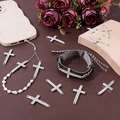 12Pcs Religion Alloy Crystal Rhinestone Connector Charms&nbsp;FIND-PH0038-15S