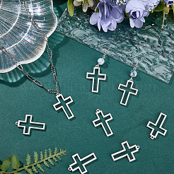 10Pcs 304 Stainless Steel Open Back Bezel Pendants&nbsp;STAS-SC0009-32