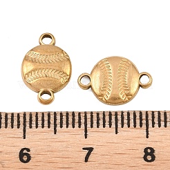 304 Stainless Steel Sports Ball Links Connector Charms&nbsp;STAS-Z203-10G-02