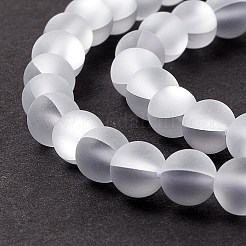 合成ムーンストーンビーズ連売り  艶消し  ラウンド  透明  6mm  穴：1mm  約60~64個/連  14.76''~15.55''（37.5~39.5センチメートル）&nbsp;G-E573-01A-16