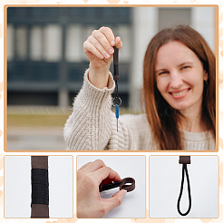 Leather Car Rope Keychain Loop&nbsp;HJEW-WH0039-50