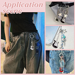 12Pcs 6 Styles Zinc Alloy Keychain&nbsp;KEYC-ME0001-01