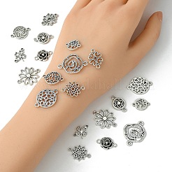 20Pcs 10 Styles Tibetan Style Alloy Connector Charms&nbsp;TIBE-YW0001-68
