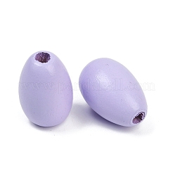 Spray Painted Wood European Beads&nbsp;WOOD-F017-10D