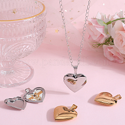 4Pcs 2 Colors 316 Surgical Stainless Steel Locket Pendants&nbsp;STAS-BBC0005-06