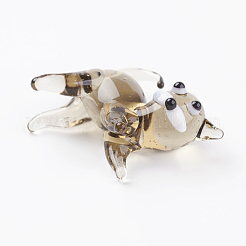 子猫の家の装飾  手作りランプワーク表示の装飾  猫  淡い茶色  19x8x17mm&nbsp;LAMP-J084-51