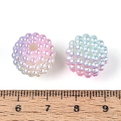 パール調アクリルビーズ  ベリービーズ  組み合わせビーズ  ラウンド  ライトシアン  14.5~15mm  穴：1.4mm  約200個/袋&nbsp;OACR-T004-15mm-11