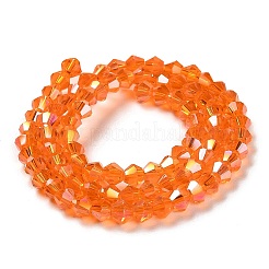 Transparent Electroplate Glass Beads Strands&nbsp;GLAA-F029-3mm-A23