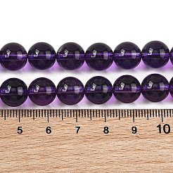 合成クォーツビーズ連売り  ラウンド  インディゴ  10mm  約39個/連  15.5''（39.37センチメートル）&nbsp;G-H001-66B-01