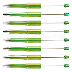 プラスチック製のビーズのペン  ボールペン  DIYの個性的ペン用  黄緑  150x11.5mm&nbsp;DIY-BT0001-60E