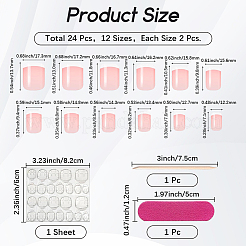 1 Bag ABS Plastic Full Cover Press On False Nails&nbsp;MRMJ-CP0001-56