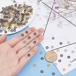 240個4色の長方形合金バックル  ウェビング用  ストラップバッグ  服飾材料  ミックスカラー  6x6x1mm  60個/カラー&nbsp;FIND-NB0003-97
