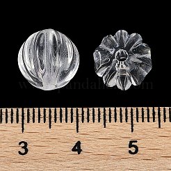 透明なアクリルビーズ  カボチャ  透明  11mm  穴：1.8mm&nbsp;TACR-U008-03B