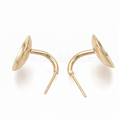 Brass Stud Earring Settings&nbsp;KK-T051-44G-NF