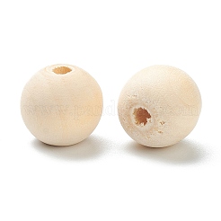 Natural Unfinished Wood Beads&nbsp;WOOD-XCP0001-19D