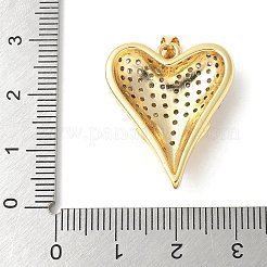 Brass Micro Pave Clear Cubic Zirconia Pendants&nbsp;ZIRC-I071-03G-03