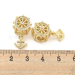 Rack Plated Brass with Cubic Zirconia Pendant&nbsp;KK-P270-15G
