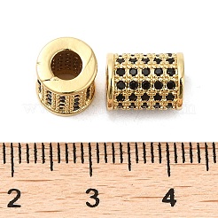 Rack Plating Brass Cubic Zirconia Beads&nbsp;KK-K349-07G-01