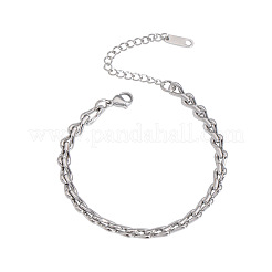 ユニセックスステンレススチールチェーンブレスレット  ステンレス鋼色  6-1/2インチ（16.5cm）&nbsp;XN7941-3