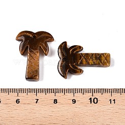 Natural Tiger Eye Coconut Tree Pendants&nbsp;G-N342-02C