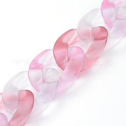 Transparent Acrylic Handmade Curb Chain&nbsp;AJEW-JB00543-03