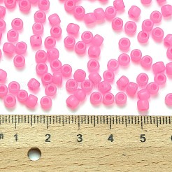 トーホー 6/0ラウンドビーズ  日本製シードビーズ  （910f）ホットピンクセイロンパールマット  4mm  穴：1.5mm  約168個/10g&nbsp;X-SEED-TR06-0910F