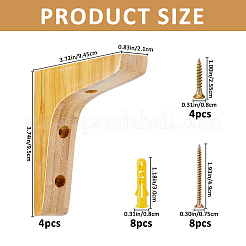 L-shape Wooden Floating Shelf Bracket&nbsp;FIND-WH0199-415