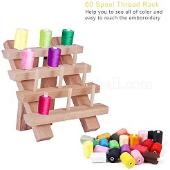 12 Spools Solid Wood Sewing Embroidery Thread Stand&nbsp;ODIS-PH0001-04