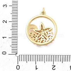 Brass Micro Pave Cubic Zirconia Pendants&nbsp;KK-L209-082G