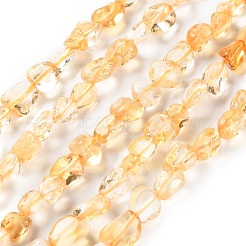 Heated Natural Citrine Beads Strands&nbsp;X-G-P497-01C-39