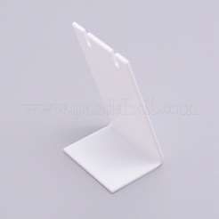 アクリルイヤリングディスプレイフレーム  L字型  ホワイト  1-3/8x1-3/4x3-3/8インチ（3.5x4.5x8.7cm）&nbsp;EDIS-WH0006-09B