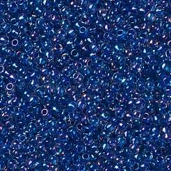 TOHOラウンドシードビーズ  日本製シードビーズ  （189)色光沢クリスタル/カリビアンブルー  11/0  2.2mm  穴：0.8mm  約50000個/ポンド&nbsp;SEED-TR11-0189