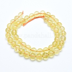 Natural Citrine Beads Strands&nbsp;G-E483-13-8mm