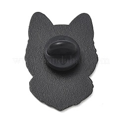 赤い蝶ネクタイをつけたサモエド犬の合金エナメルピン  バックパックや衣類用の黒いラペルピン留め具  ホワイト  32x22mm&nbsp;AL-CBA6DDE-03C